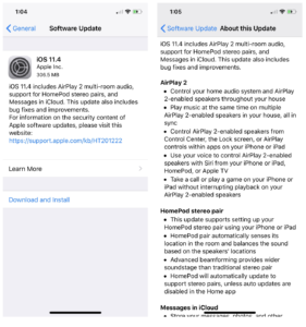 Apple、iPhone、iPad、iPod touch用のiOS 11.4を公式にリリース