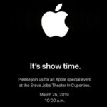 Apple、3月25日に開催予定の 'It's Show Time'イベントにメディアを招待