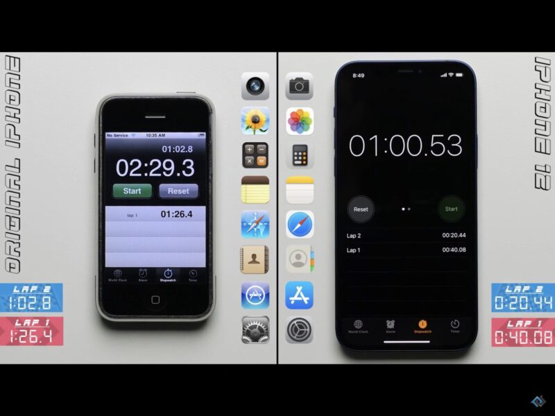 スピード対決 初代iphoneとiphone12はどちらに軍配は上がったのか