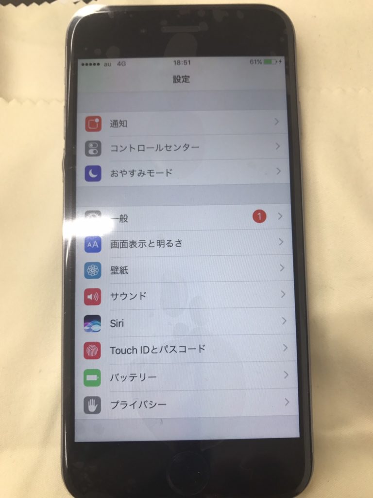 液晶パネル交換、iOS更新iTunes使用