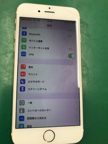 iPhone6S 画面チカチカゴーストタッチ＆液晶漏れ画面交換