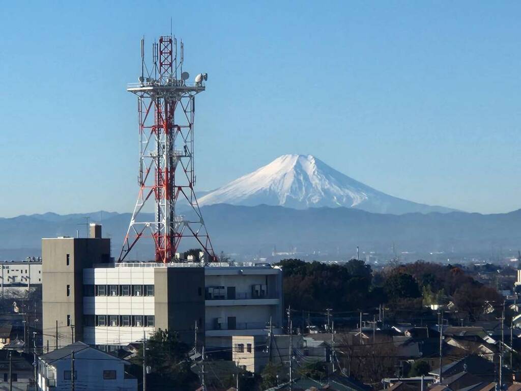 富士山の見える風景写真