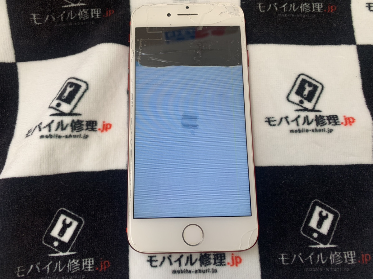 液晶が壊れているiPhone7