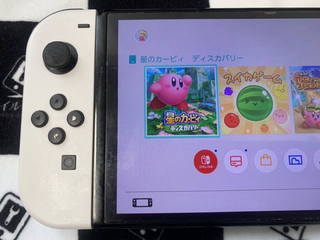 ゲームスロット修理後のNintendo Switch(有機EL)