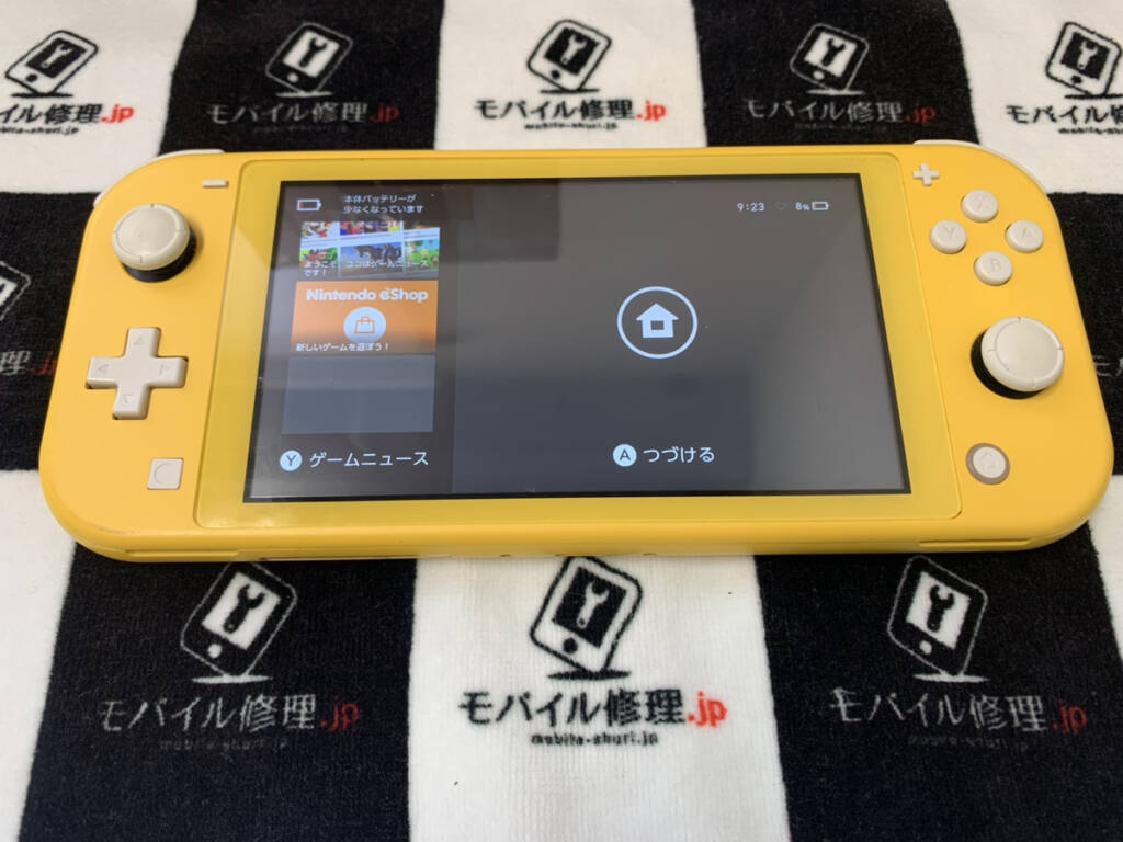 液晶を交換したNintendo Switch Lite