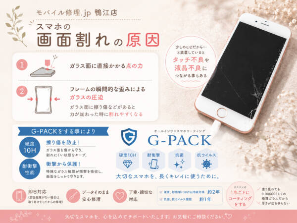 画面割れの原因