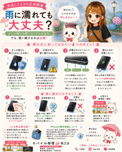 雨に濡れても大丈夫?