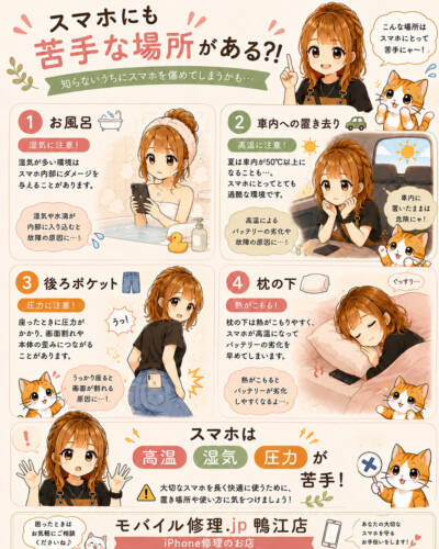 スマホが苦手な場所？！！