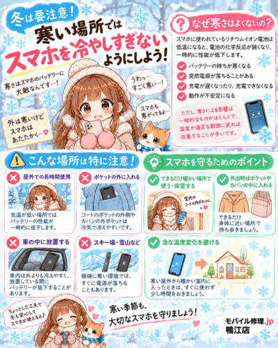 スマホは寒さに弱い？！