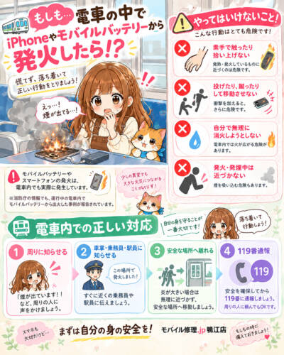 電車内で発火?!!